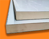 Плита из ППУ с двухсторонним покрытием оцинкованным листом (0,5 мм) 25мм